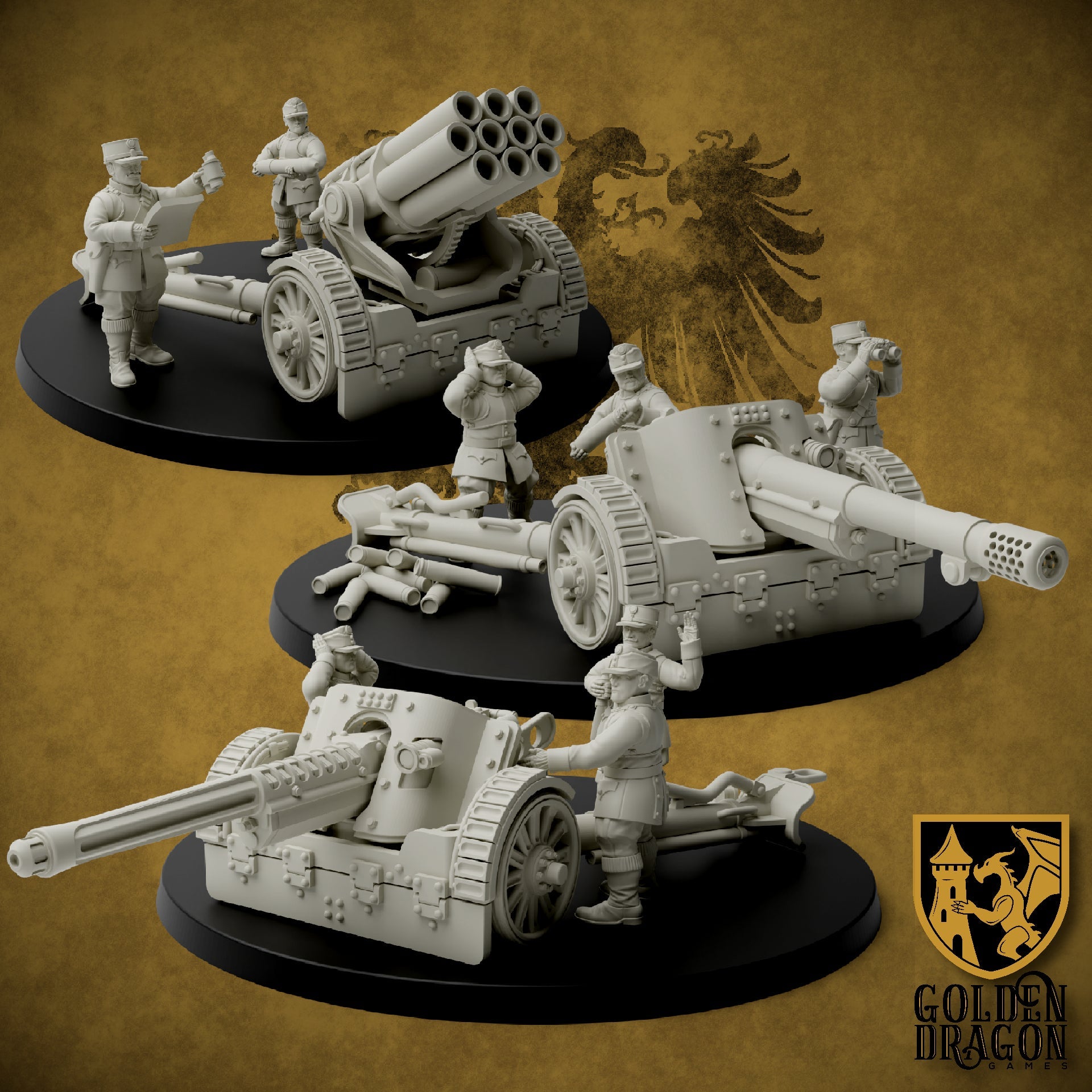 Holy Roman Empire Towed Artillery | Golden Dragon Games Weird WW2 Role Playing Miniatures