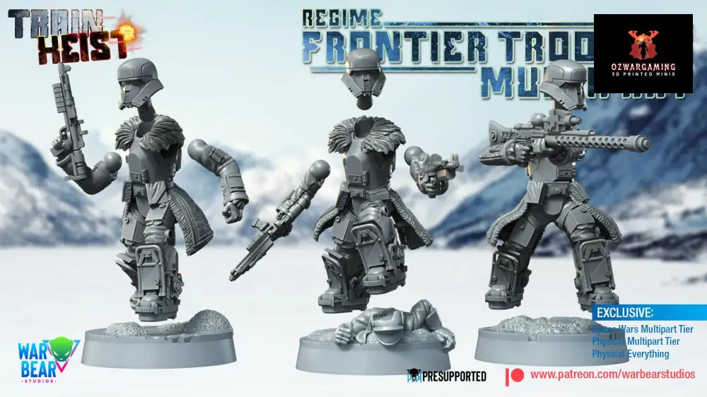 Train Heist Frontier Troopers Build Kit | Warbear Studios 28mm SciFi Wargaming Miniatures Role Playing Miniatures