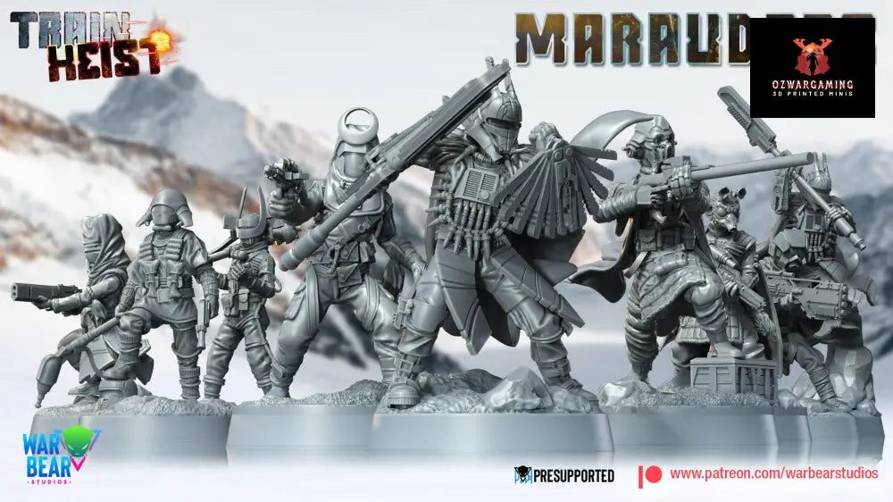 Train Heist Marauders Monopose | Warbear Studios 28mm SciFi Wargaming Miniatures Role Playing Miniatures