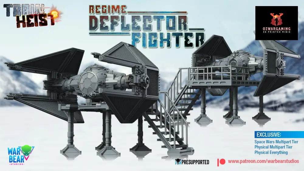Train Heist Regime Deflector Fighter | Warbear Studios 28mm SciFi Wargaming Miniatures Role Playing Miniatures