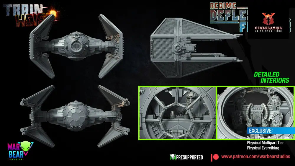 Train Heist Regime Deflector Fighter | Warbear Studios 28mm SciFi Wargaming Miniatures Role Playing Miniatures