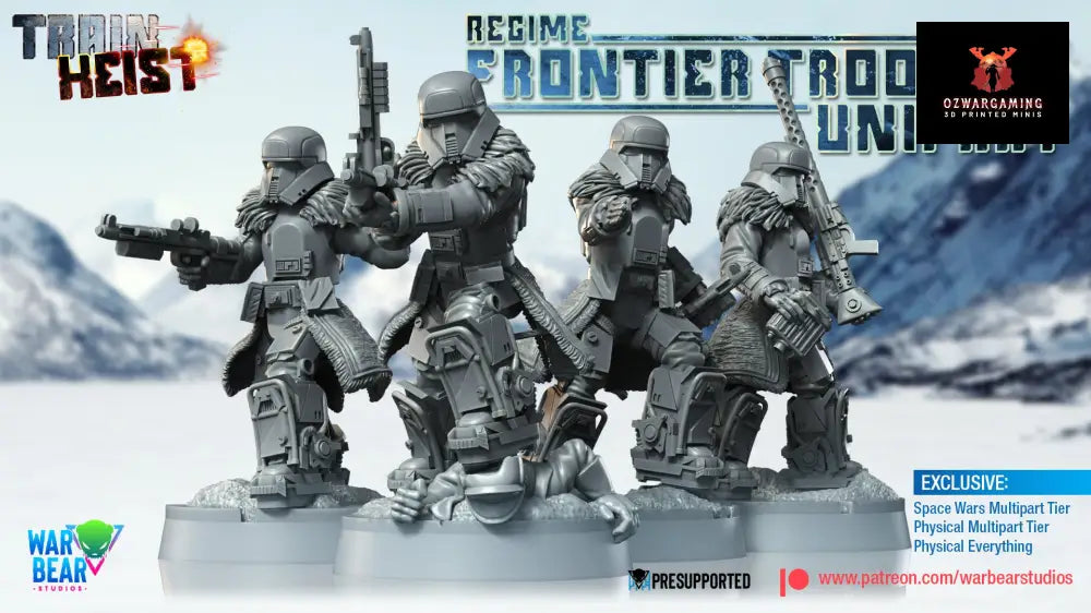 Train Heist Regime Frontier Troopers Monopose | Warbear Studios 28mm SciFi Wargaming Miniatures Role Playing Miniatures