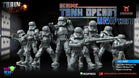 Train Heist Regime Tank Operators Monopose | Warbear Studios 28mm SciFi Wargaming Miniatures Role Playing Miniatures