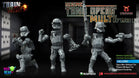 Train Heist Tank Operators Build Kit | Warbear Studios 28mm SciFi Wargaming Miniatures Role Playing Miniatures