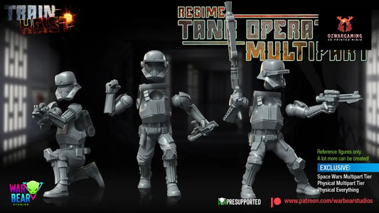 Train Heist Tank Operators Build Kit | Warbear Studios 28mm SciFi Wargaming Miniatures Role Playing Miniatures