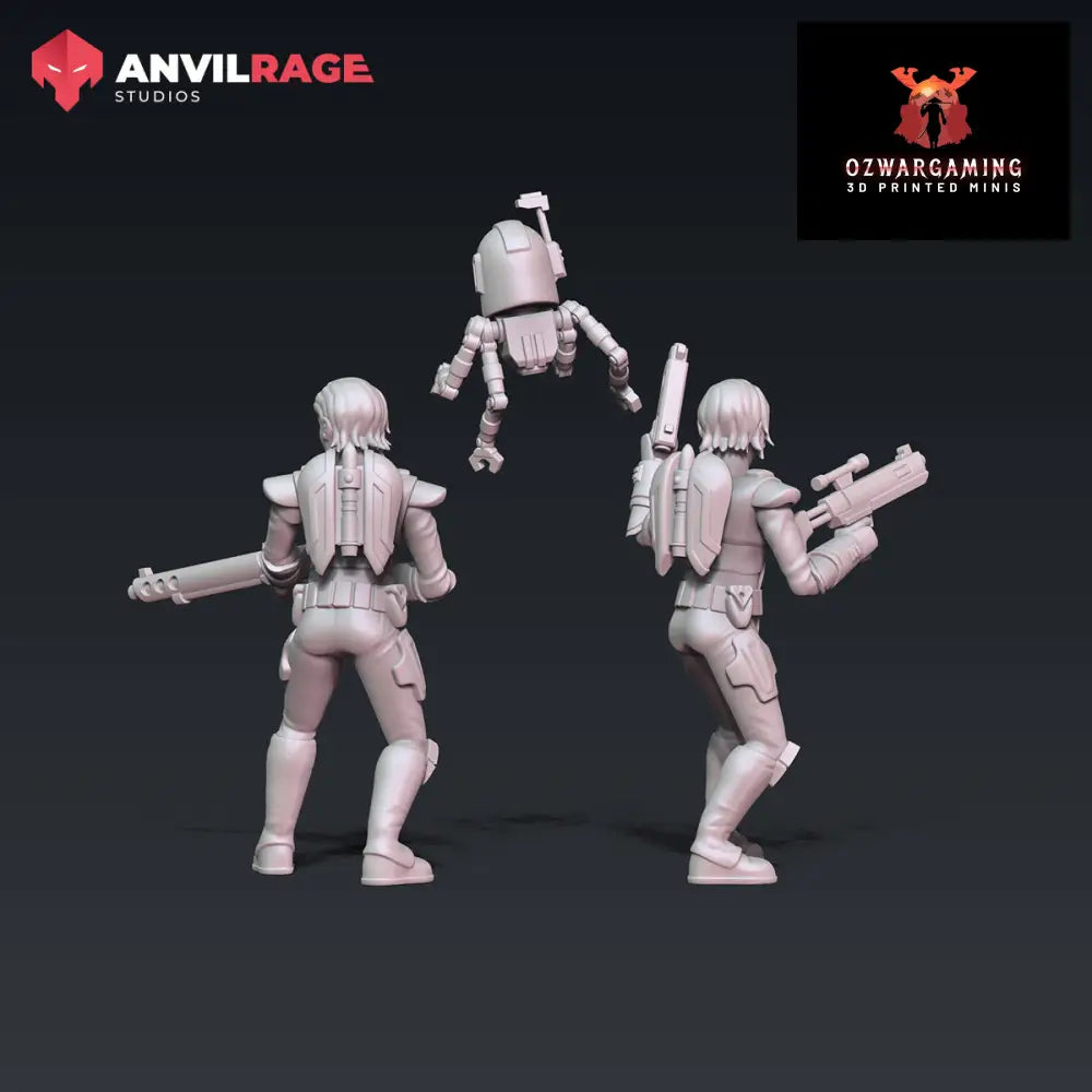Traitor Sabine | Anvilrage Galactic SciFi Miniatures 32mm 1/47 Legion Scale Role Playing Miniatures