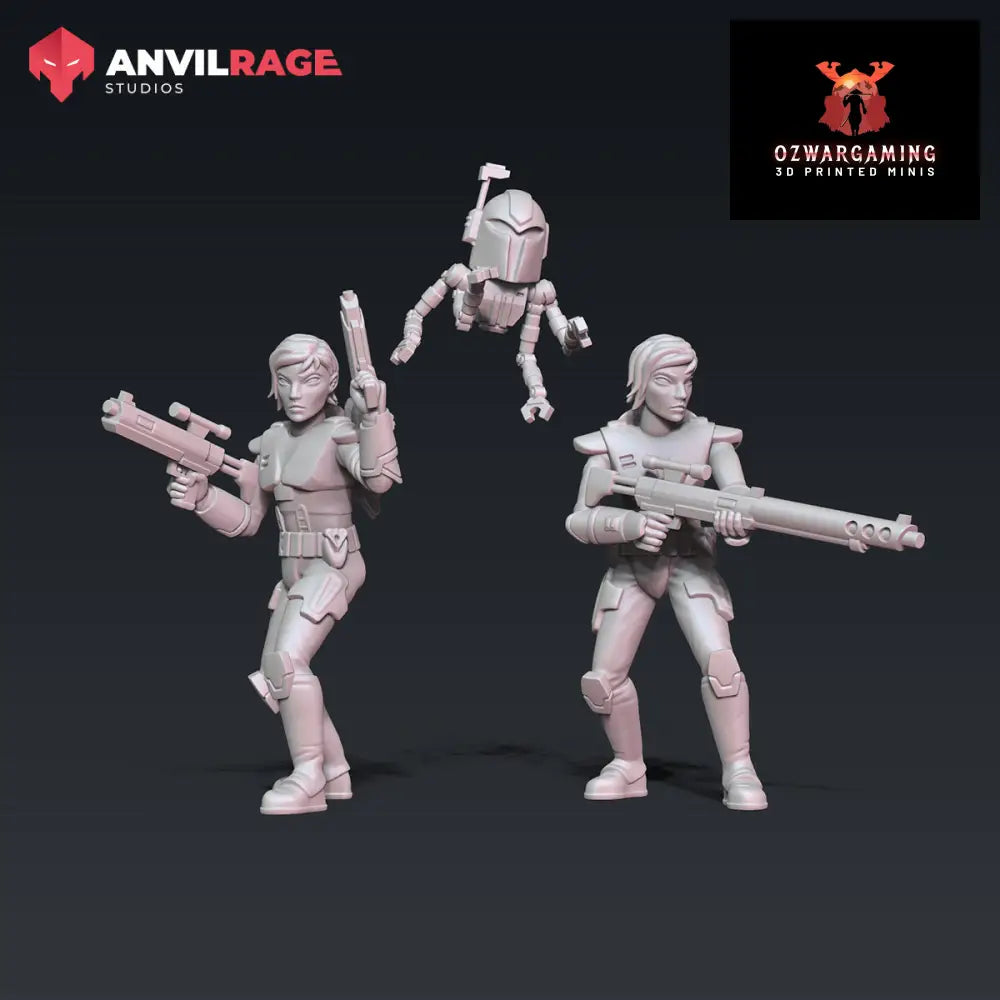 Traitor Sabine | Anvilrage Galactic SciFi Miniatures 32mm 1/47 Legion Scale Role Playing Miniatures