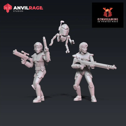 Traitor Sabine | Anvilrage Galactic SciFi Miniatures 32mm 1/47 Legion Scale Role Playing Miniatures