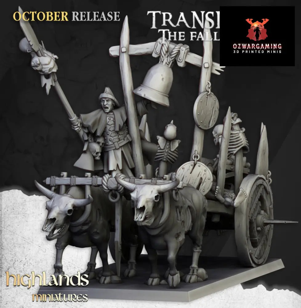 Transilvanya Corpse Cart | Highlands Miniatures 28/32mm Fantasy Wargaming Miniatures Role Playing Miniatures