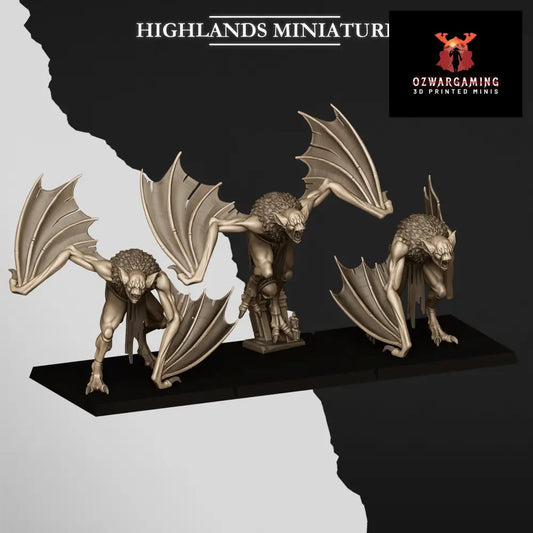 Transilvanya Crypt Bats | Highlands Miniatures 28/32mm Fantasy Wargaming Miniatures Role Playing Miniatures