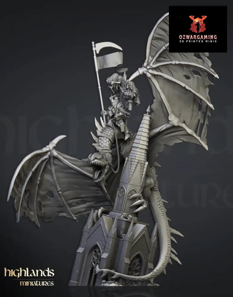 Transilvanya Ezekiel on Flying Monster | Highlands Miniatures 28/32mm Fantasy Wargaming Miniatures Role Playing