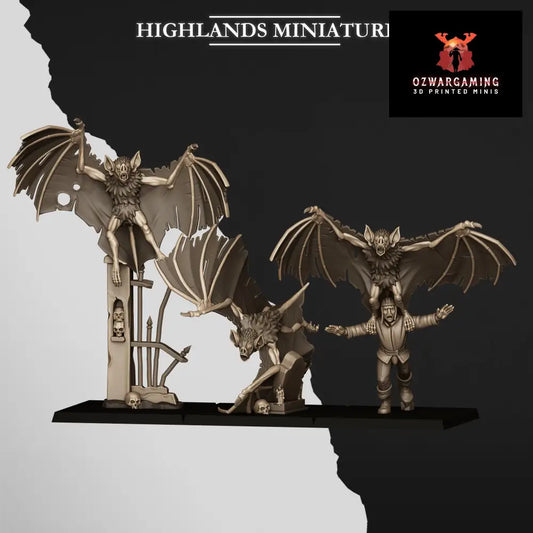 Transilvanya Giant Bats | Highlands Miniatures 28/32mm Fantasy Wargaming Miniatures Role Playing Miniatures