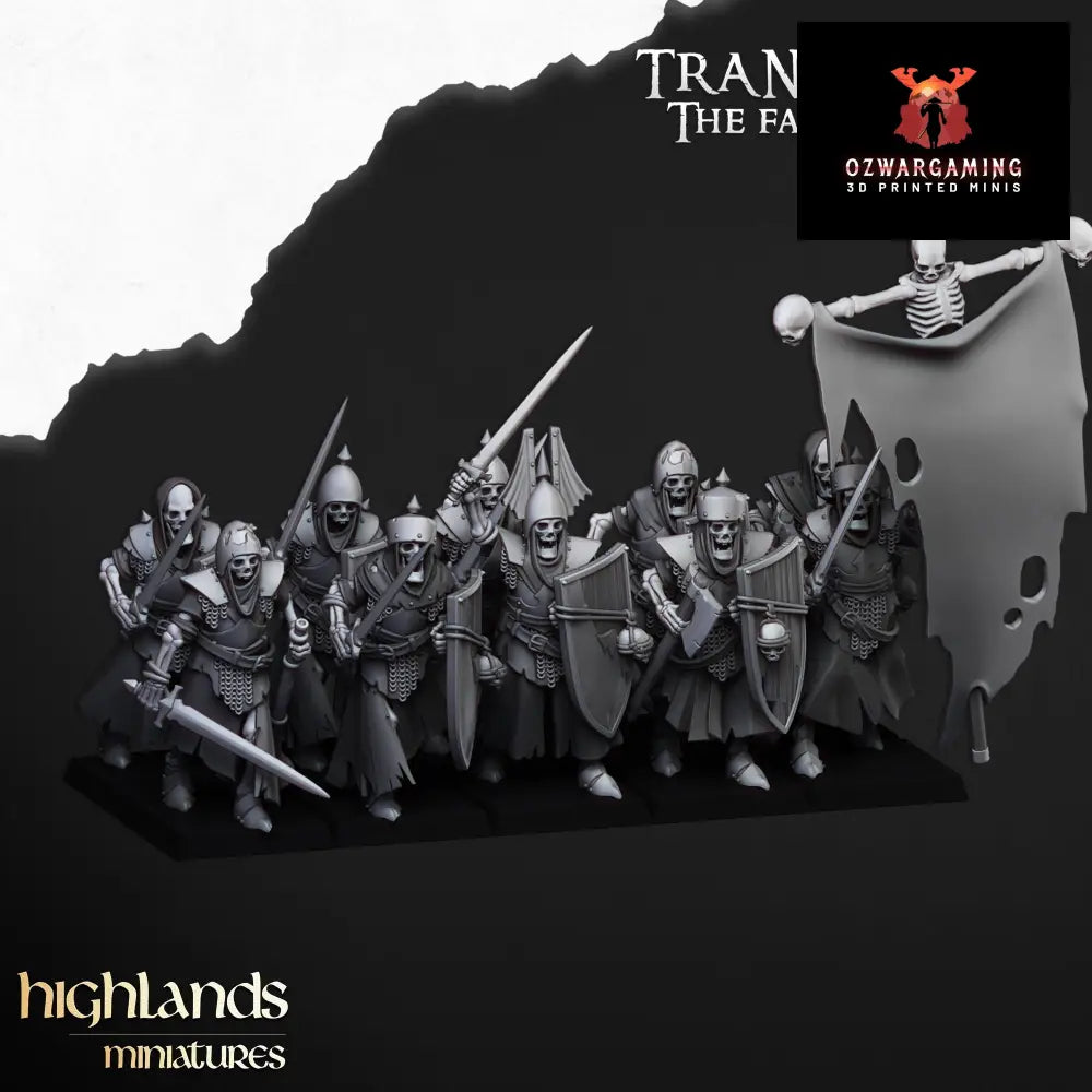Transilvanya Skeletal Guard | Highlands Miniatures 28/32mm Fantasy Wargaming Miniatures Role Playing Miniatures