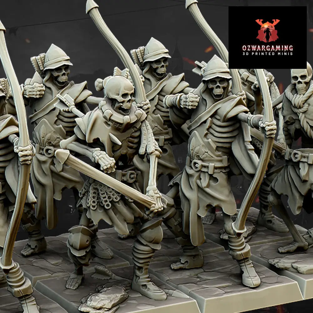 Transilvanya Skeleton Archers | Highlands Miniatures 28/32mm Fantasy Wargaming Miniatures Role Playing Miniatures