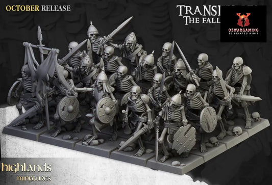 Transilvanya Skeleton Warriors | Highlands Miniatures 28/32mm Fantasy Wargaming Miniatures Role Playing Miniatures