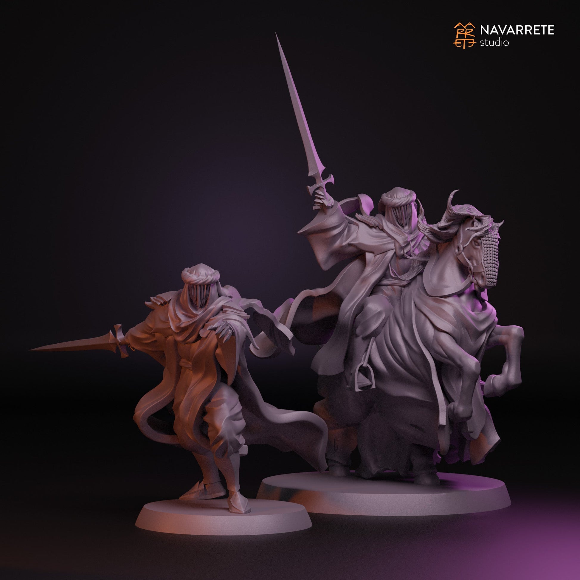 Treacherous Spectre Foot and Mounted | Navarrete Studios 25mm Fantasy Wargaming Miniatures