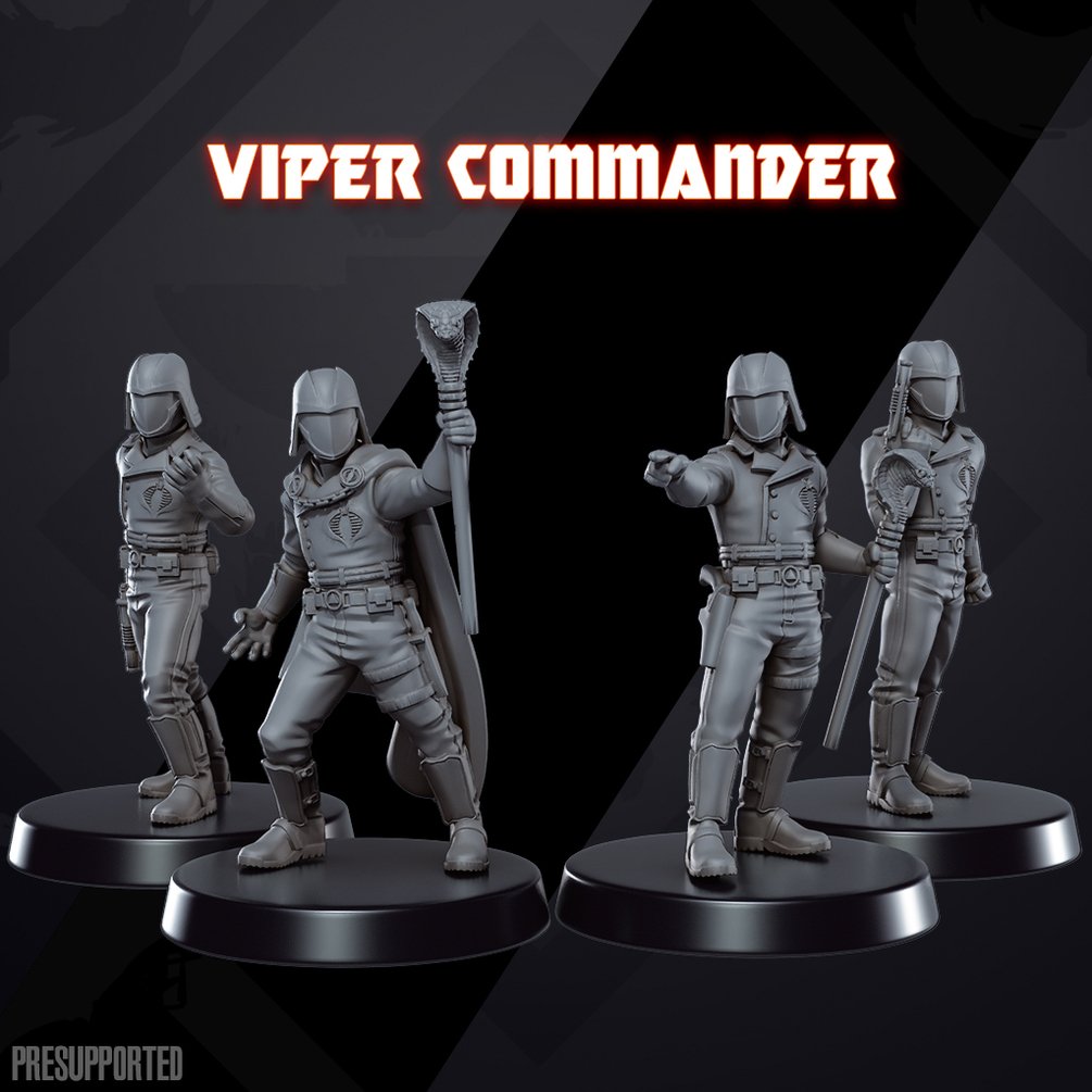Yo Joe! Hero: Python Commander | Skullforge Studios 32mm Wargaming Miniatures Role Playing Miniatures