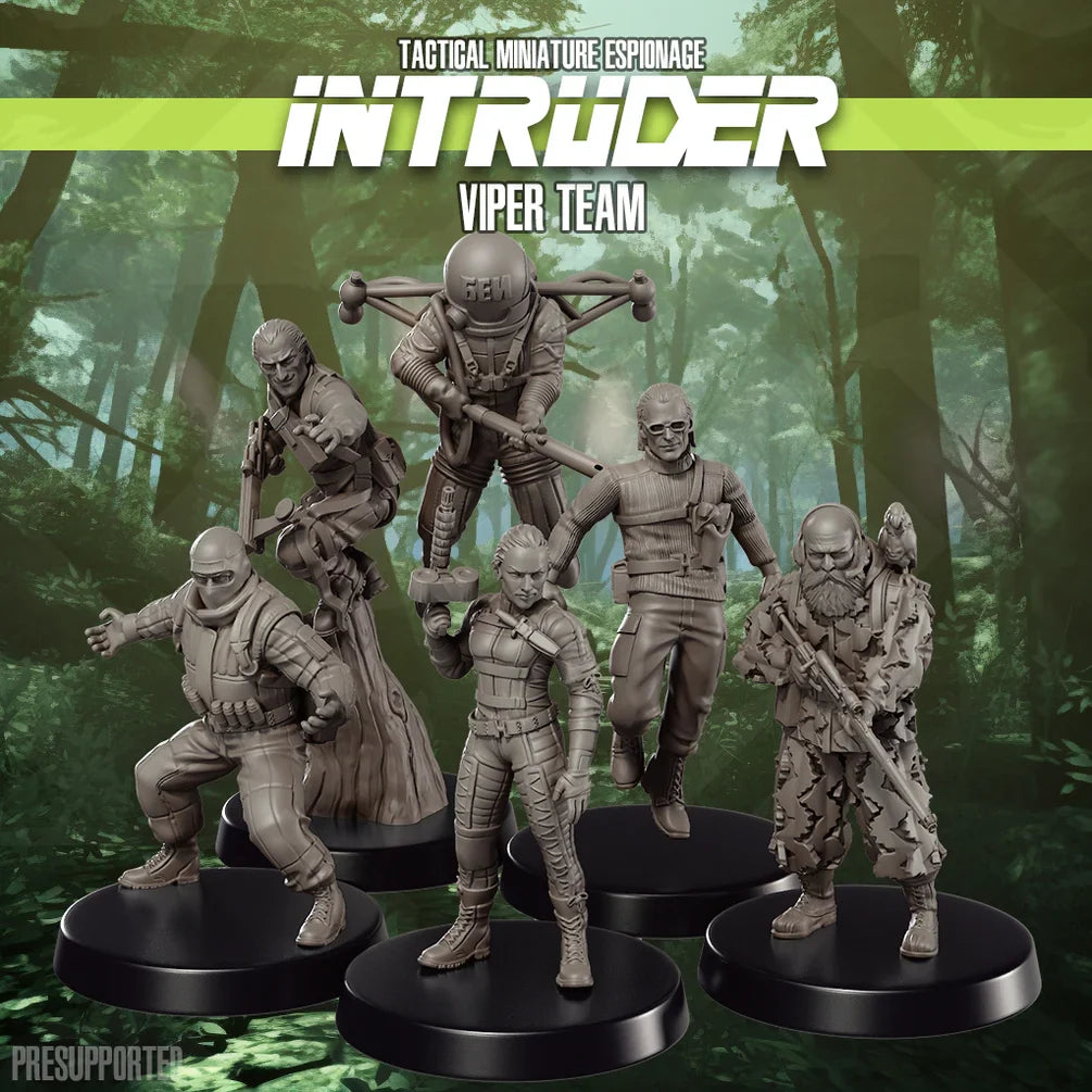 Intruder: Viper Team Bosses | Skullforge Studios 32mm Ultramodern Wargaming Miniatures Role Playing Miniatures