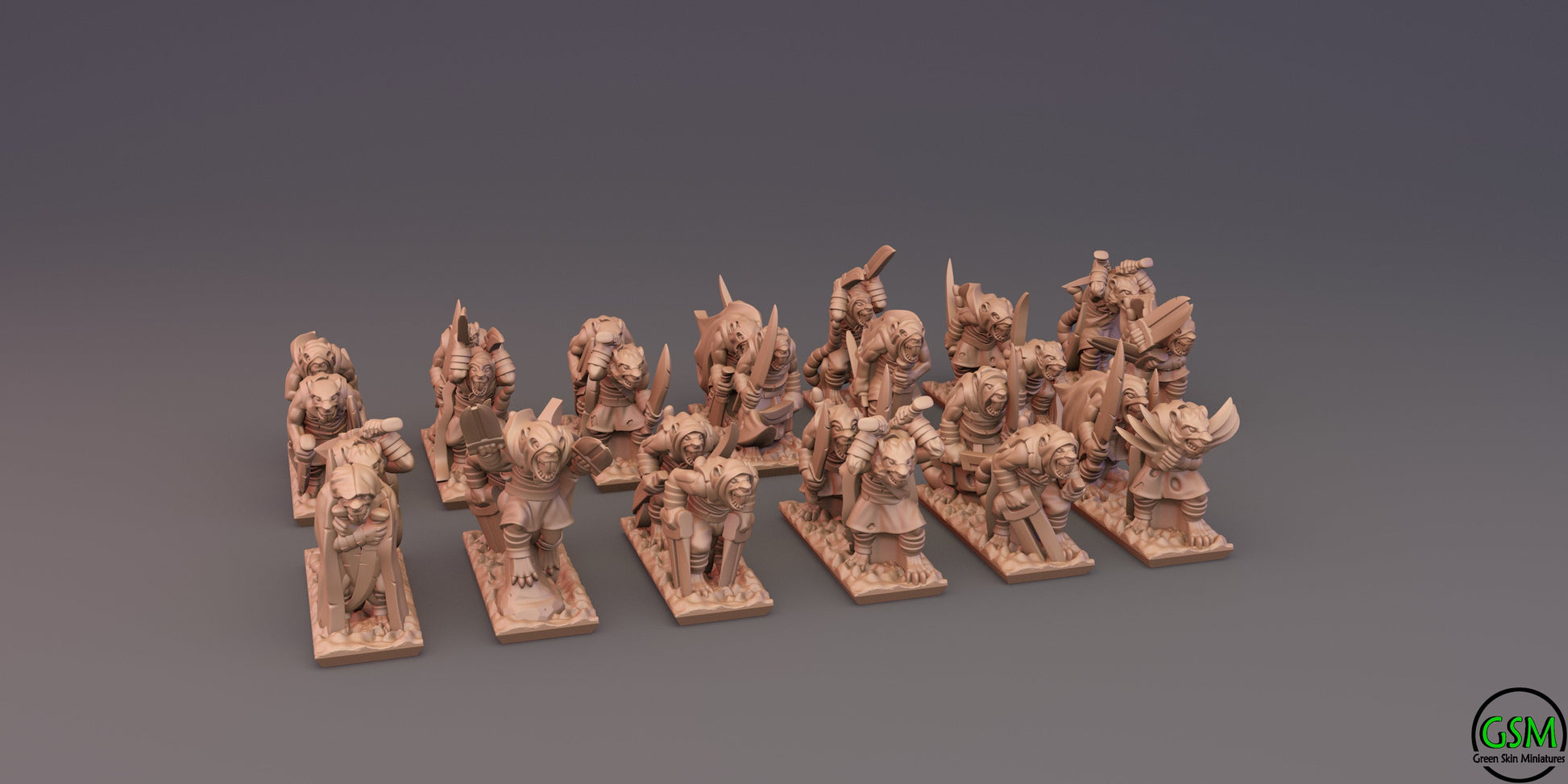 Ratmen Gutter Runners | Greenskin Miniatures 10mm Fantasy Wargaming Miniatures Role Playing Miniatures