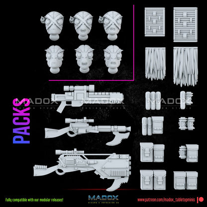 Red Skinned Insurgents Walker | Warbear Studios 28mm SciFi Wargaming Miniatures Role Playing Miniatures
