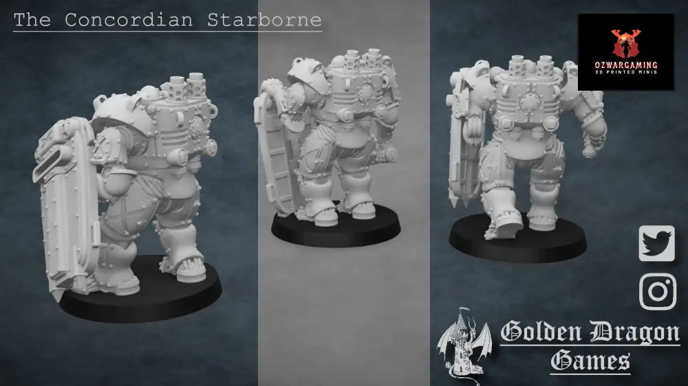 United States of America Badger Personal Hardsuits | Golden Dragon Games Weird WW2 Role Playing Miniatures
