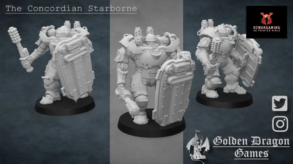United States of America Badger Personal Hardsuits | Golden Dragon Games Weird WW2 Role Playing Miniatures