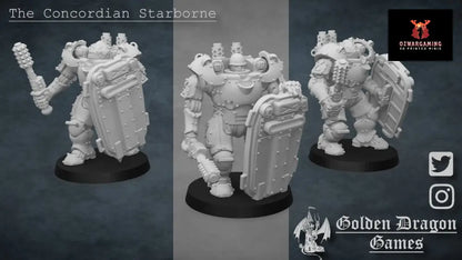 United States of America Badger Personal Hardsuits | Golden Dragon Games Weird WW2 Role Playing Miniatures