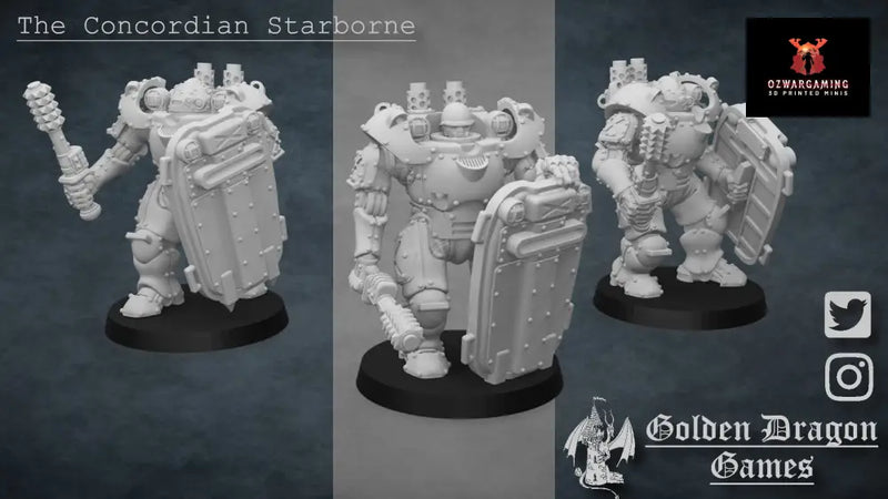 United States of America Badger Personal Hardsuits | Golden Dragon Games Weird WW2 Role Playing Miniatures