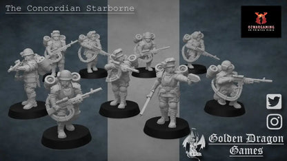 United States of America Drop Troopers | Golden Dragon Games Weird WW2 Role Playing Miniatures