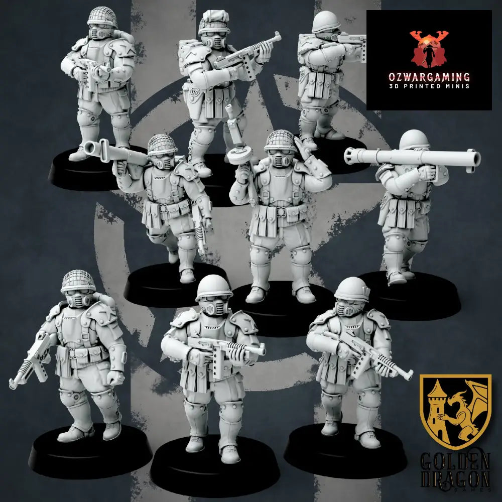 United States of America Elite Infantry | Golden Dragon Games Weird WW2 Role Playing Miniatures