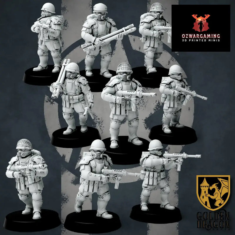 United States of America Elite Infantry | Golden Dragon Games Weird WW2 Role Playing Miniatures