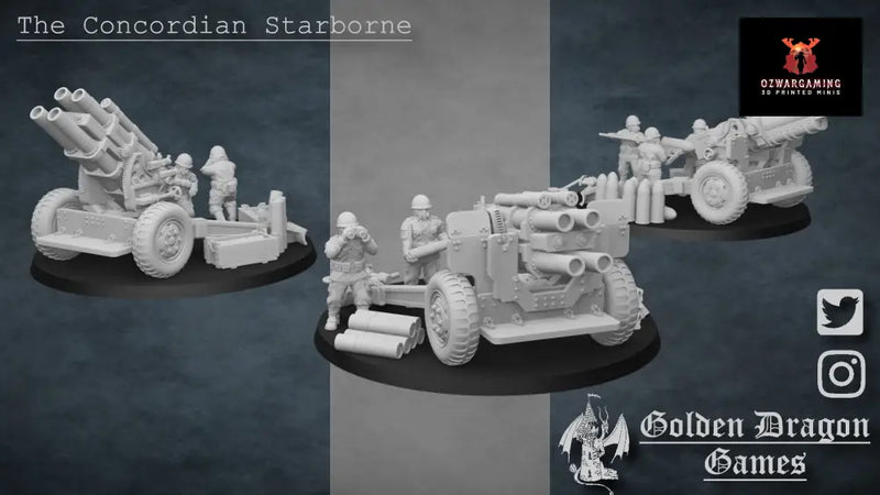 United States of America Field Artillery | Golden Dragon Games Weird WW2 Role Playing Miniatures