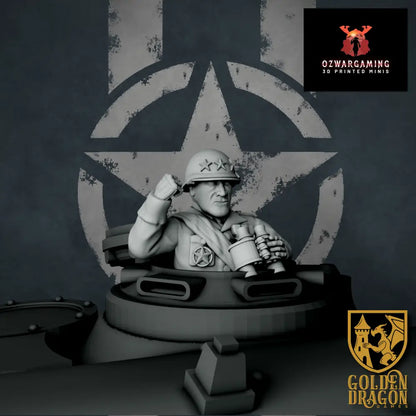 United States of America General George S. Patton | Golden Dragon Games Weird WW2 Role Playing Miniatures