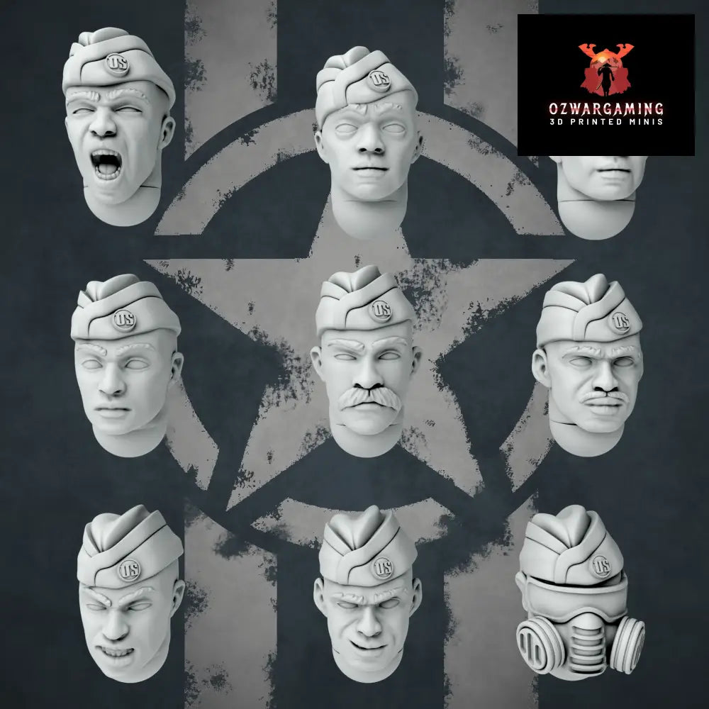 United States of America Harlem Hellfighters Upgrade Pack | Golden Dragon Games Weird WW2 Role Playing Miniatures