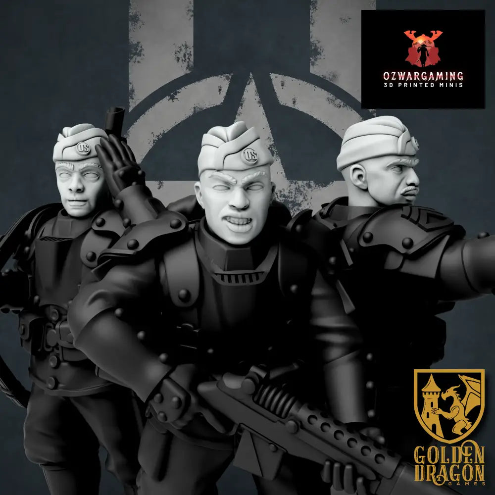 United States of America Harlem Hellfighters Upgrade Pack | Golden Dragon Games Weird WW2 Role Playing Miniatures