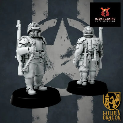 United States of America Infantry | Golden Dragon Games Weird WW2 Role Playing Miniatures