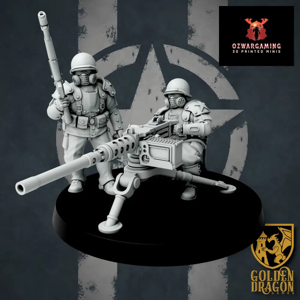 United States of America Infantry Heavy Weapons | Golden Dragon Games Weird WW2 HMG Role Playing Miniatures