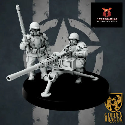 United States of America Infantry Heavy Weapons | Golden Dragon Games Weird WW2 HMG Role Playing Miniatures