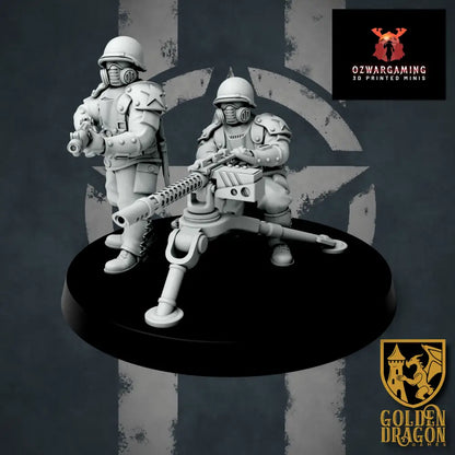 United States of America Infantry Heavy Weapons | Golden Dragon Games Weird WW2 LMG Role Playing Miniatures