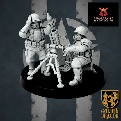 United States of America Infantry Heavy Weapons | Golden Dragon Games Weird WW2 Mortar Role Playing Miniatures