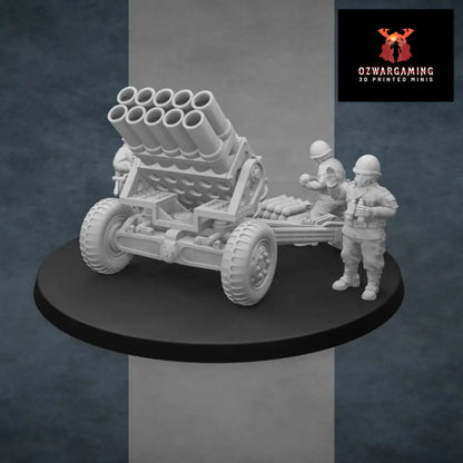United States of America Light Artillery | Golden Dragon Games Weird WW2 Rocket Launcher Role Playing Miniatures