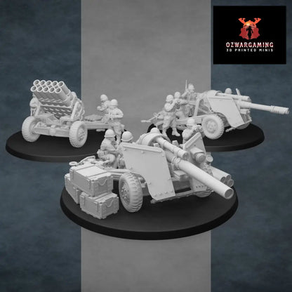 United States of America Light Artillery | Golden Dragon Games Weird WW2 Role Playing Miniatures