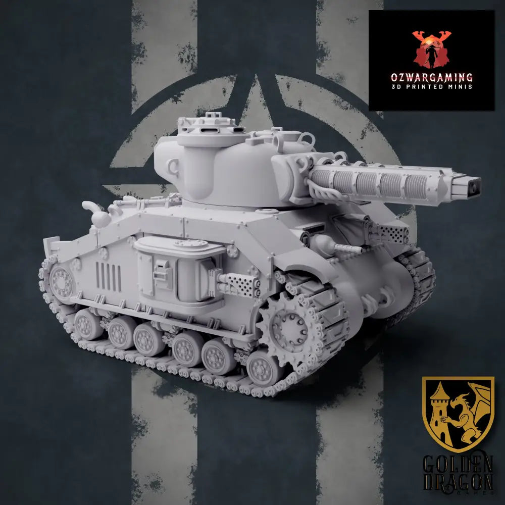 United States of America M40 Sherman Battle Tank | Golden Dragon Games Weird WW2 Role Playing Miniatures