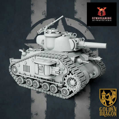 United States of America M40 Sherman Battle Tank | Golden Dragon Games Weird WW2 Role Playing Miniatures