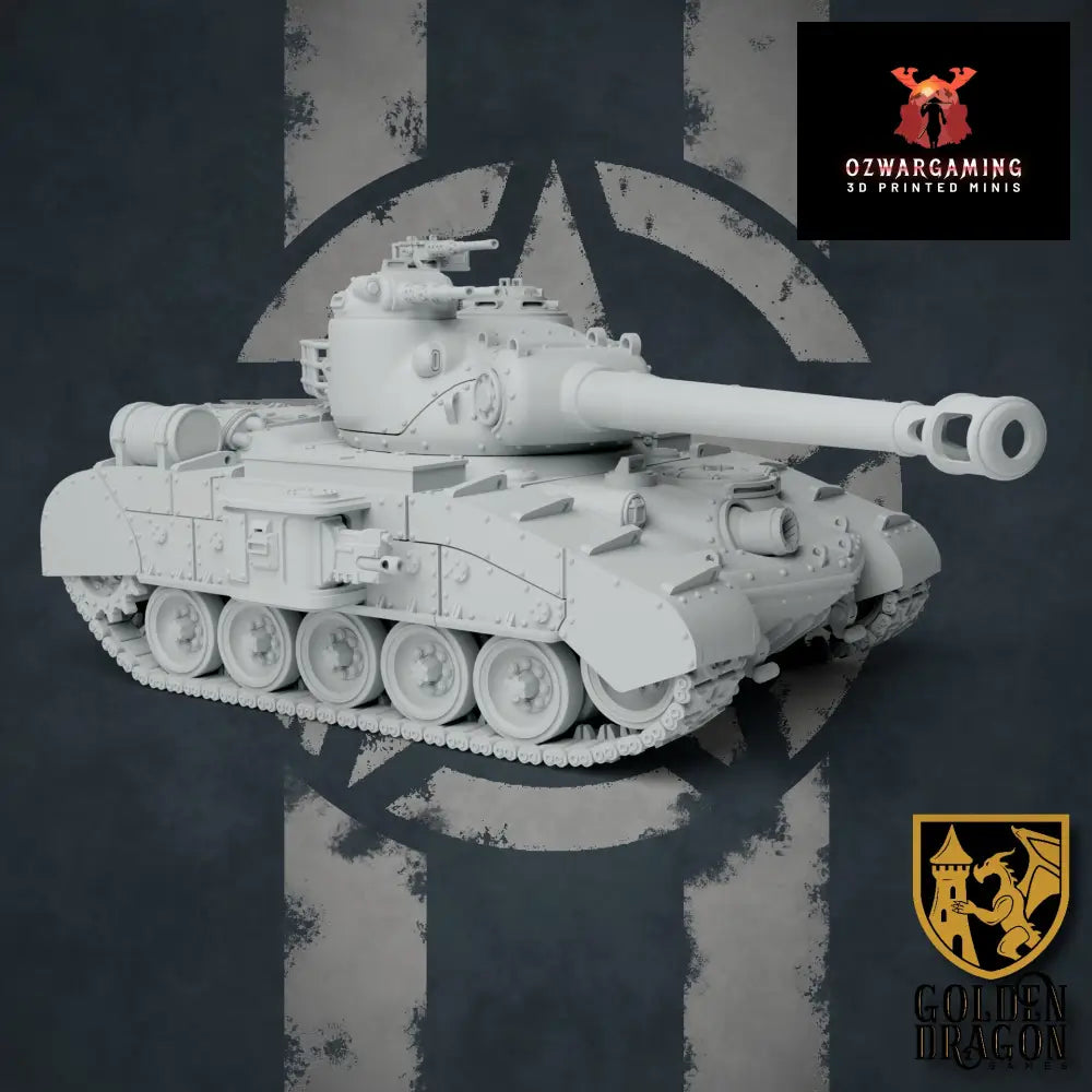 United States of America M46 Grizzly Heavy Tank | Golden Dragon Games Weird WW2 Role Playing Miniatures
