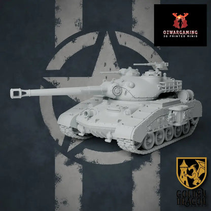 United States of America M46 Grizzly Heavy Tank | Golden Dragon Games Weird WW2 Role Playing Miniatures