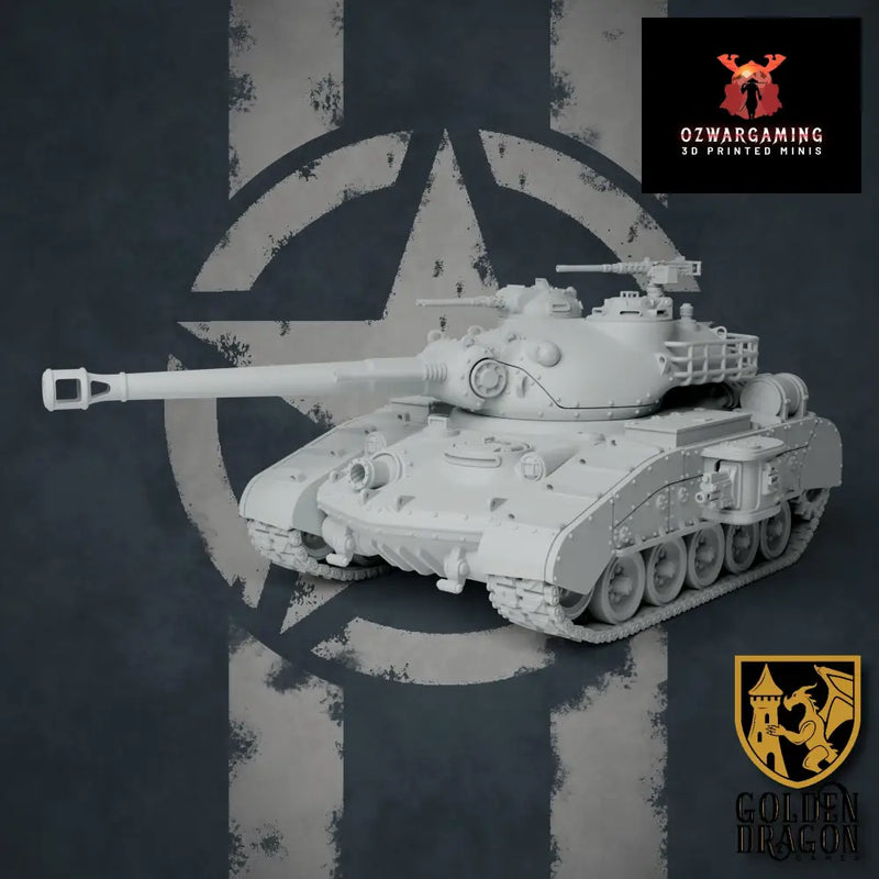 United States of America M46 Grizzly Heavy Tank | Golden Dragon Games Weird WW2 Role Playing Miniatures