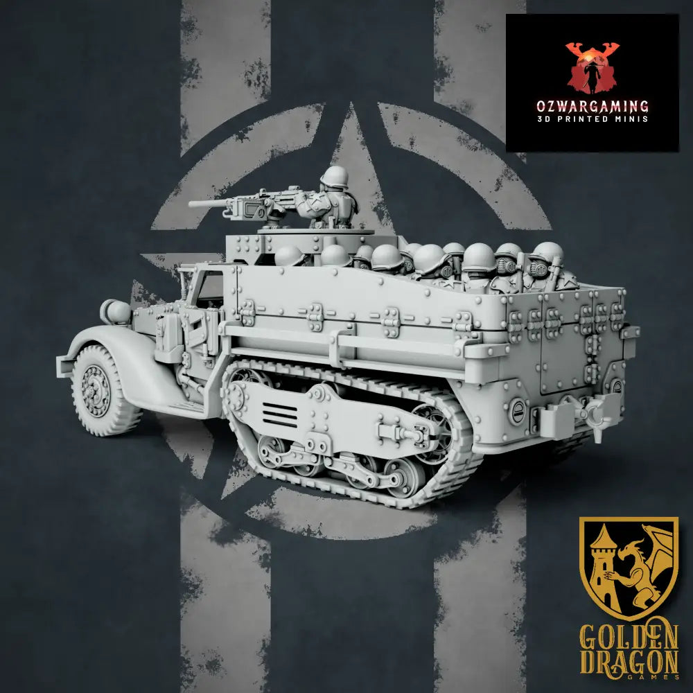 United States of America M50A1 Palomino Halftrack | Golden Dragon Games Weird WW2 Role Playing Miniatures