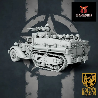 United States of America M50A1 Palomino Halftrack | Golden Dragon Games Weird WW2 Role Playing Miniatures