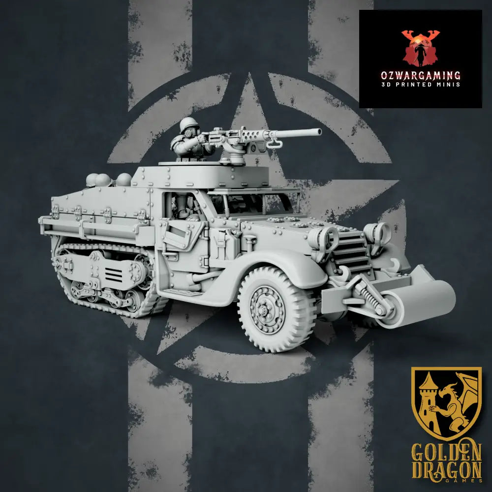 United States of America M50A1 Palomino Halftrack | Golden Dragon Games Weird WW2 Role Playing Miniatures